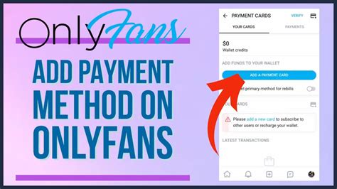 onlyfans wallet top up|OnlyFans Payment Methods: How to Pay & Available Options